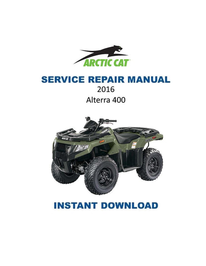 Arctic Cat Alterra 400 ATV Service Manual - Service Manual PDF Instant Download