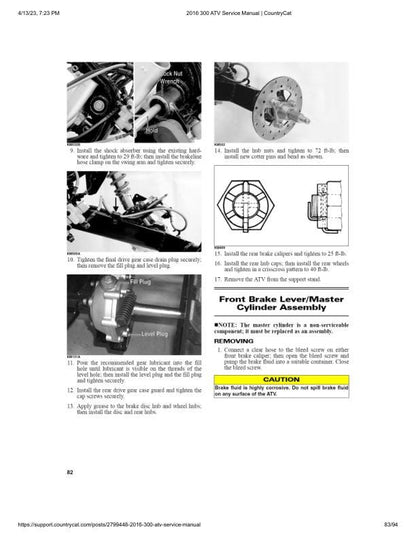 Arctic Cat Arctic Cat 300 Utility ATV Service Manual sample page