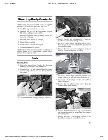 Arctic Cat 90 Utility DVX 90 ATV Service Manual sample page from service manual