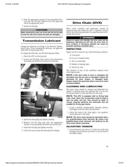 Arctic Cat 300 Utility DVX 300 ATV Service Manual table of contents