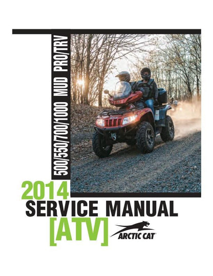 Arctic Cat 500 550 700 1000 MudPro TRV ATV Service Manual factory service manual title page