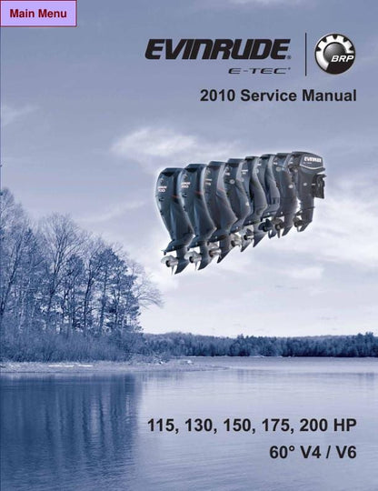 Evinrude ETEC 115 130 150 175 200 V4 V6 Outboard Service Manual factory service manual title page