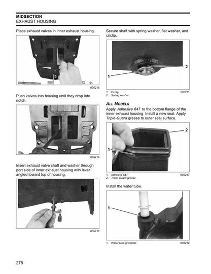 Evinrude E-TEC 115 150 175 200 Service Manual sample page showing repair procedures