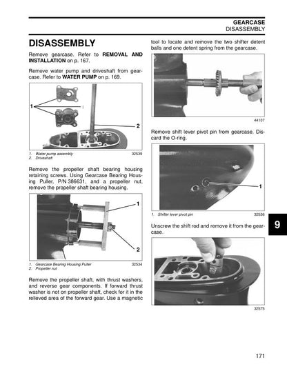 Johnson 9.9 15 HP Outboard Service Manual sample page from the repair manual