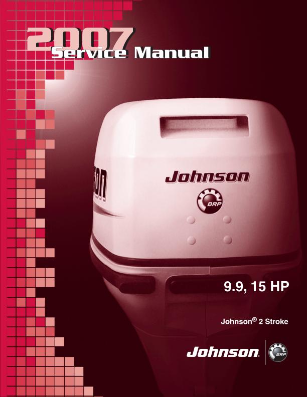 Johnson 9.9 15 HP Outboard Service Manual factory service manual title page