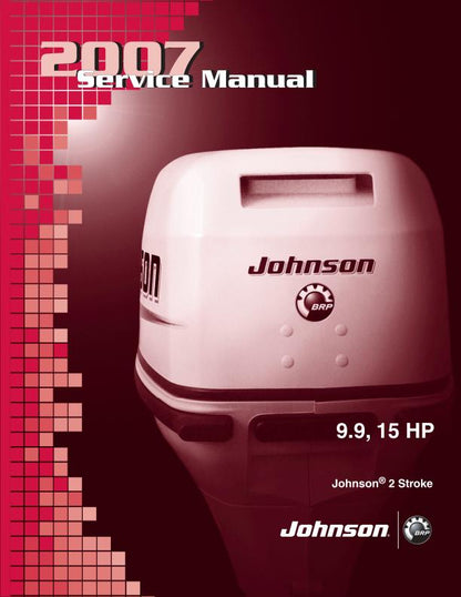 Johnson 9.9 15 HP Outboard Service Manual factory service manual title page