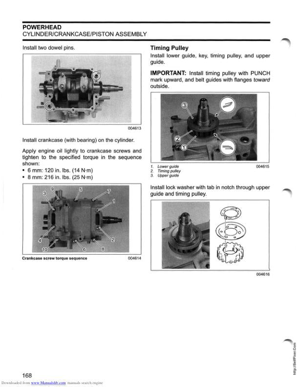 Johnson 9.9 15 HP Outboard Service Manual sample page with technical illustrations