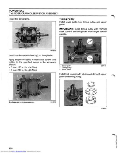 Johnson 9.9 15 HP Outboard Service Manual sample page with technical illustrations