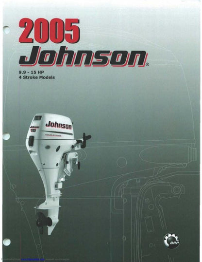 Johnson 9.9 15 HP Outboard Service Manual factory service manual title page
