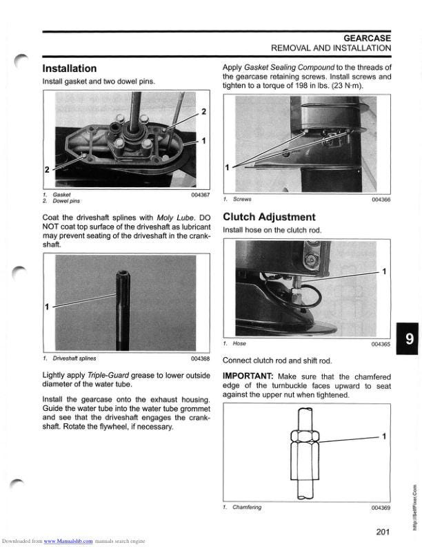 Johnson 9.9 15 HP Outboard Service Manual sample page from the repair manual