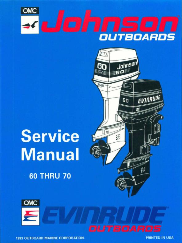Evinrude 60 65 70 Outboard Service Manual factory service manual title page
