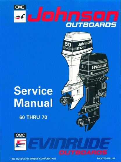 Evinrude 60 65 70 Outboard Service Manual factory service manual title page