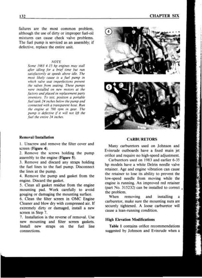 Johnson Evinrude 2-40 HP Outboard Service Manual | 1973-1990 - sample page 7