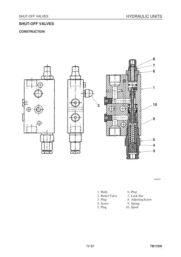 Takeuchi TB175W Wheeled Excavator Service Manual sample page showing repair procedures