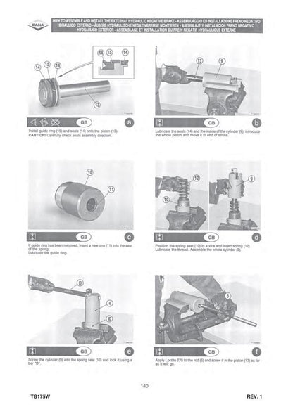 Takeuchi TB175W Wheeled Excavator Service Manual sample page with technical illustrations
