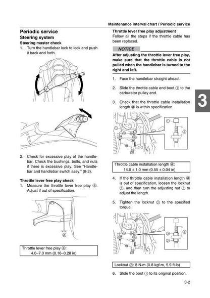 Yamaha WaveRunner VX700 Service Manual sample page from service manual