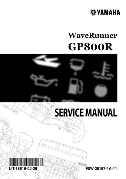 Yamaha WaveRunner GP800R Service Manual factory service manual title page