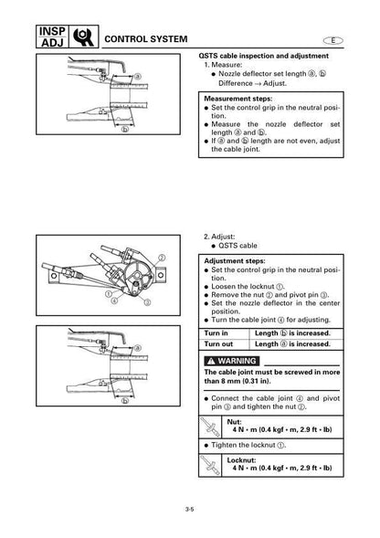 Yamaha WaveRunner GP800R Service Manual sample page from service manual