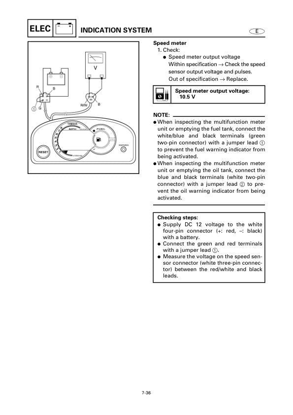 Yamaha WaveRunner GP800R Service Manual sample page with technical illustrations