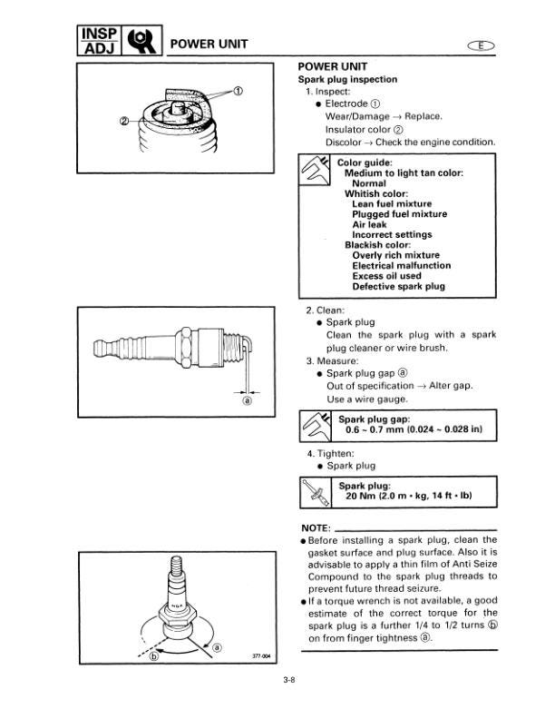 Yamaha WaveRunner SJ700AU Service Manual table of contents