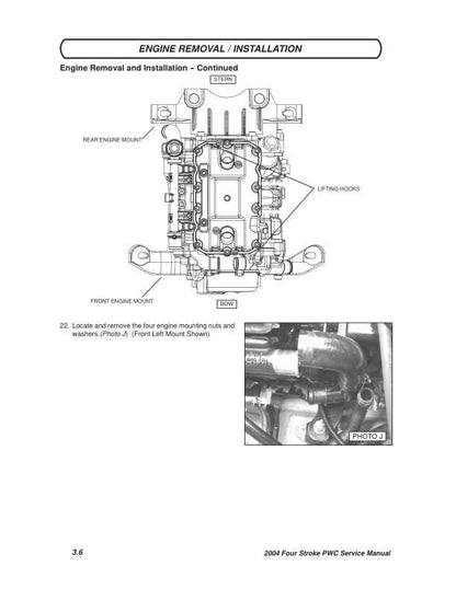 Polaris MSX110 MSX150 Service Manual sample page with diagrams and specifications