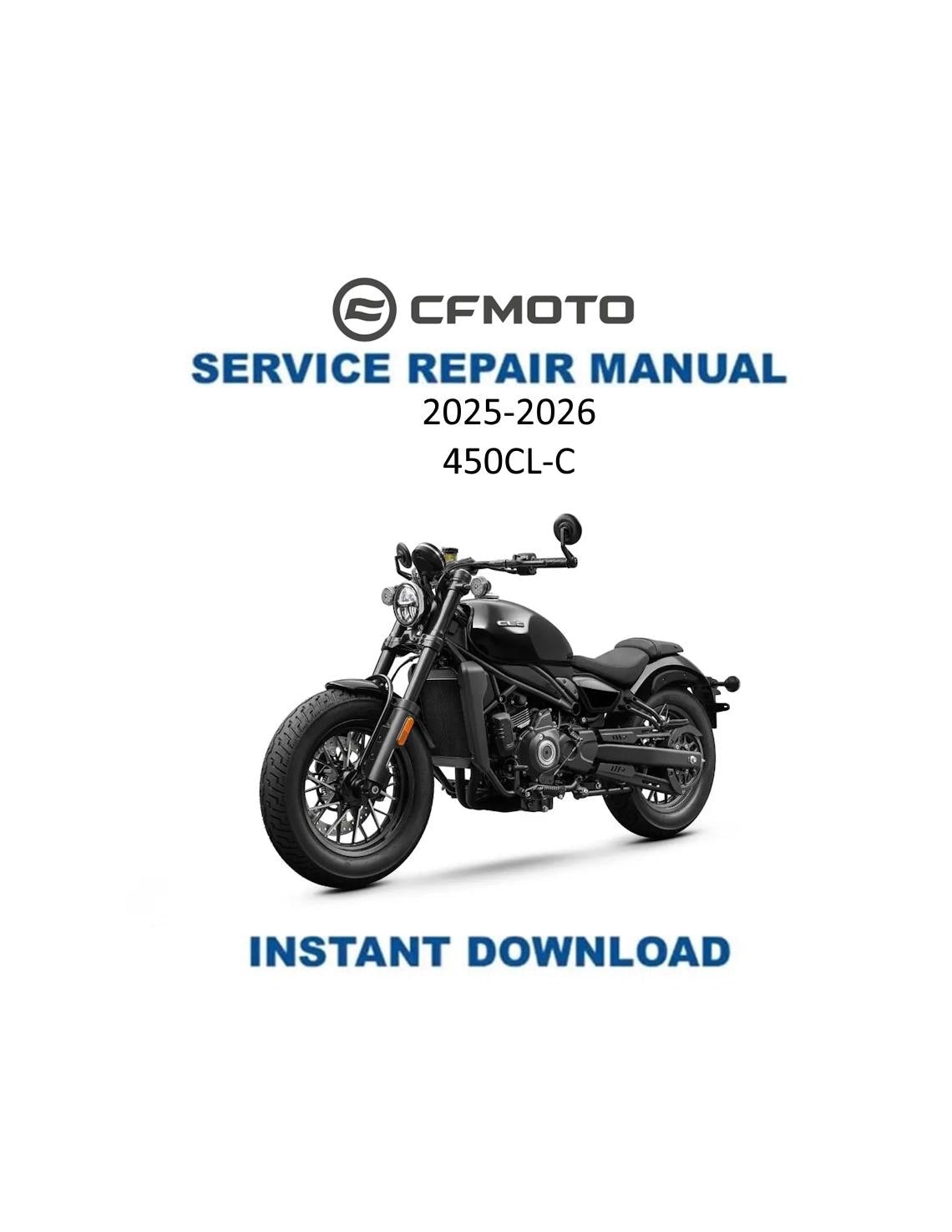 CFMOTO 450CL-C Service Manual 2025-2026 - Service Manual PDF Instant Download