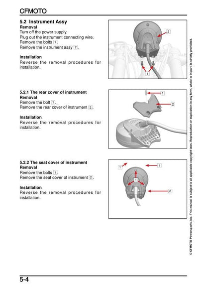 CFMOTO 450CL-C Service Manual sample page from service manual