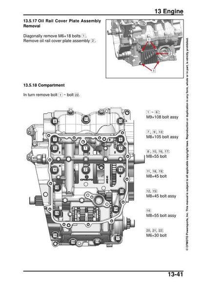 CFMOTO 450CL-C Service Manual sample page from the repair manual