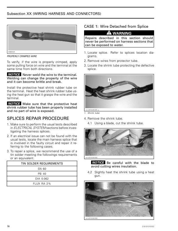 Can Am Defender Pro DPS XT HD10 Service Manual sample page showing repair procedures