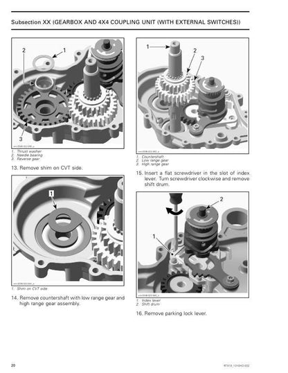 Can Am Outlander 450 570 Service Manual sample page showing repair procedures