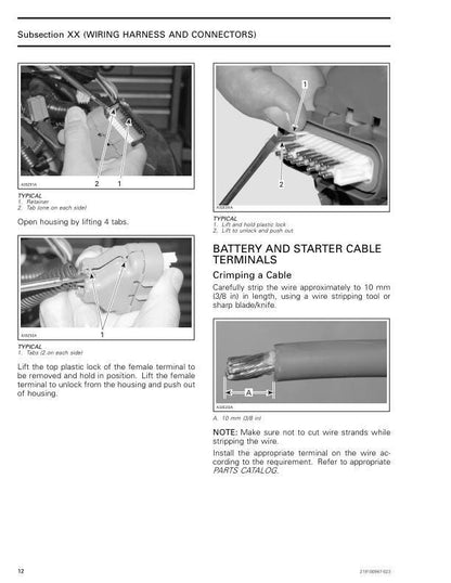 Can Am Defender Traxter HD5 500 Service Manual sample page with technical illustrations