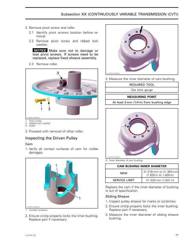 Can Am Defender Traxter HD8 HD10 CanAm Service Manual sample page with technical illustrations