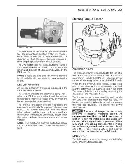 Can Am Commander 800R 1000 DPS XT Service Manual sample page showing repair procedures