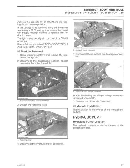 Sea-Doo GTS GTI GTR RXP RXT GTX Wake Service Manual sample page showing schematics and diagrams