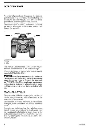 Can Am Renegade 1000R XXC XMR Service Manual sample page from service manual