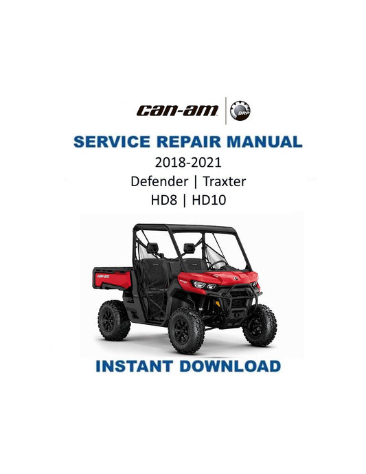 Can Am Defender Traxter HD8 HD10 CanAm Service Manual - Service Manual PDF Instant Download