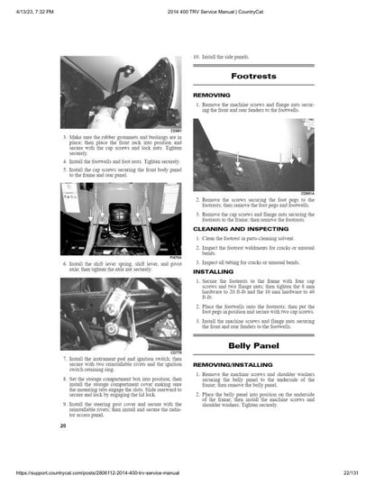 Arctic Cat 400 TRV ATV Service Manual sample page from service manual