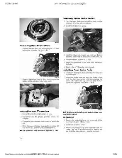 Arctic Cat 150 ATV Service Manual sample page from service manual