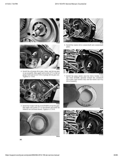 Arctic Cat 150 ATV Service Manual sample page from the repair manual