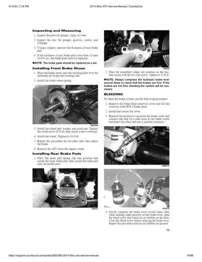 Arctic Cat DVX 90/90 Utility ATV Service Manual sample page from service manual