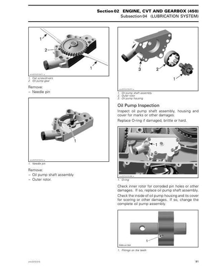 Can Am Outlander L Max 450 500 EFI Service Manual sample page from service manual