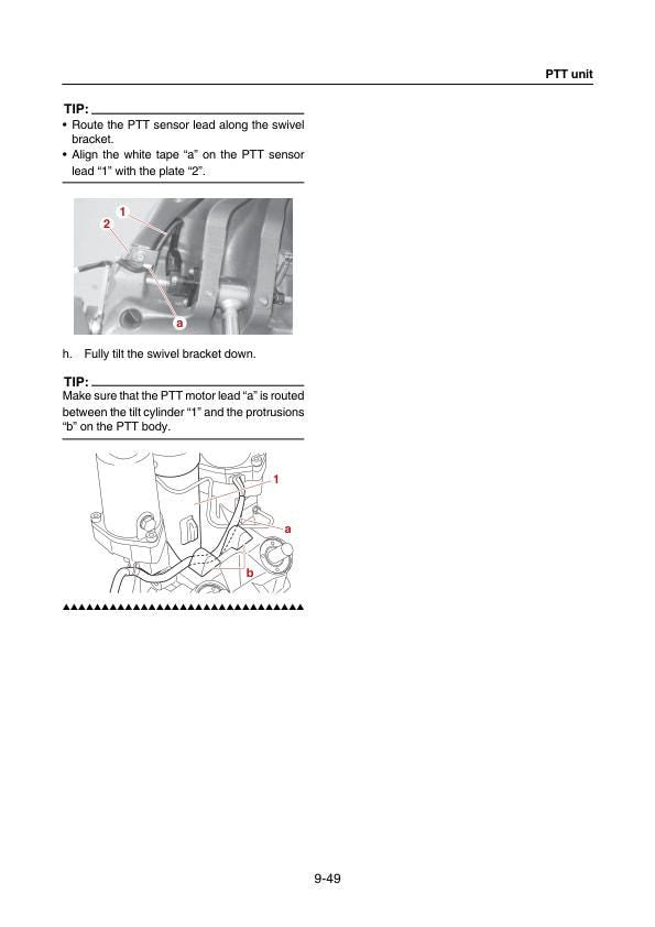 Yamaha F375A F425A XF325 XF425 Outboard Service Manual sample page from the repair manual