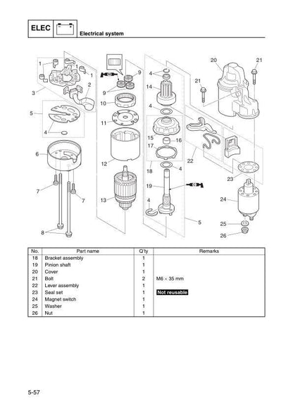 Yamaha F225 F250 F300 Outboard Service Manual sample page from service manual