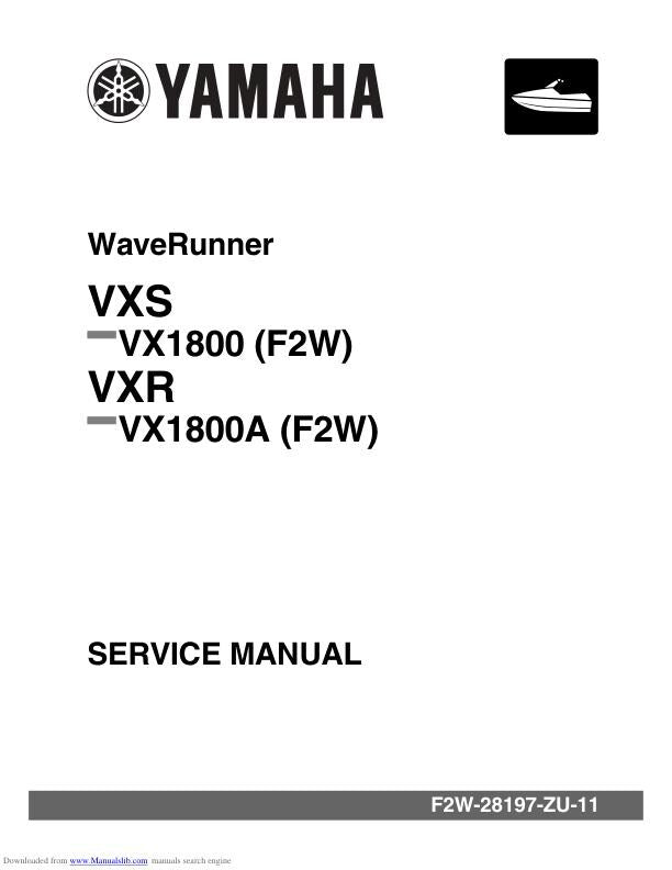 Yamaha WaveRunner VXS VXR VX1800 Service Manual factory service manual title page