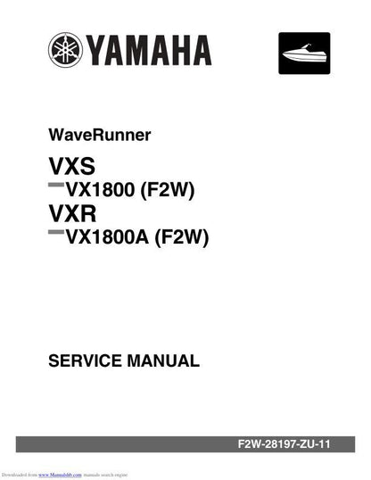 Yamaha WaveRunner VXS VXR VX1800 Service Manual factory service manual title page
