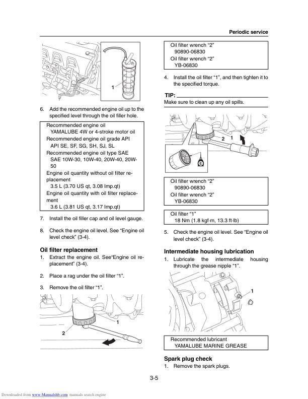 Yamaha WaveRunner VXS VXR VX1800 Service Manual sample page from service manual