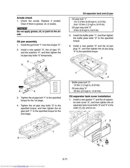 Yamaha WaveRunner VXS VXR VX1800 Service Manual sample page from the repair manual