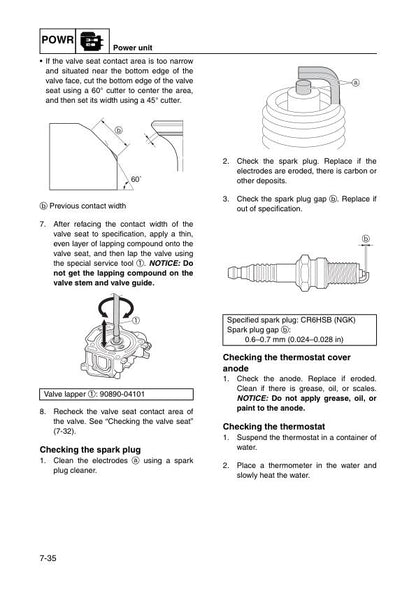 Yamaha F4B F5A F6C Outboard Service Manual sample page from the repair manual
