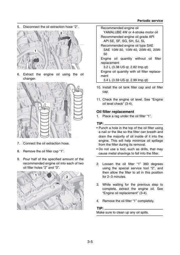 Yamaha WaveRunner V1 Sport VX1050 Sport Cruiser Deluxe PWC Service Manual sample page from service manual