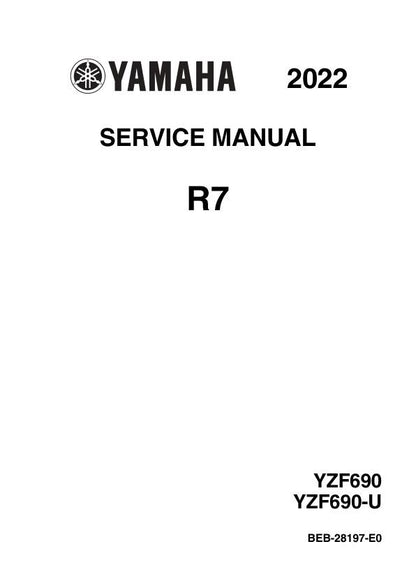Yamaha R7 YZF-R7 YZF690 Motorcycle Service Manual factory service manual title page